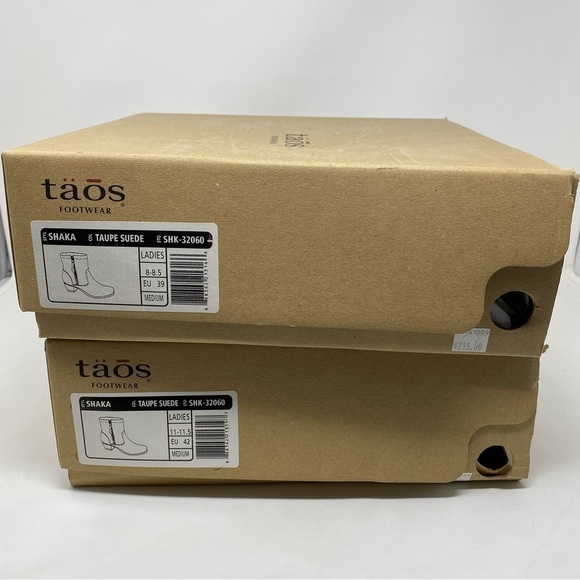 Taos Shaka Taupe Suede Zip Ankle Boots - Picture 9 of 9